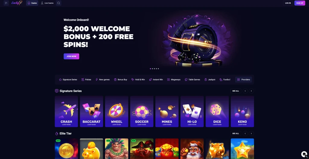 Lucky7 casino review for Australian players